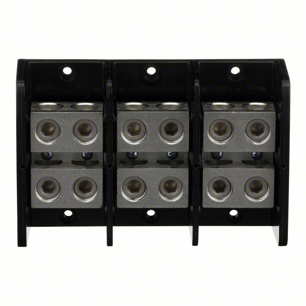 Power Distr Block,Al/Cu,600V AC/DC