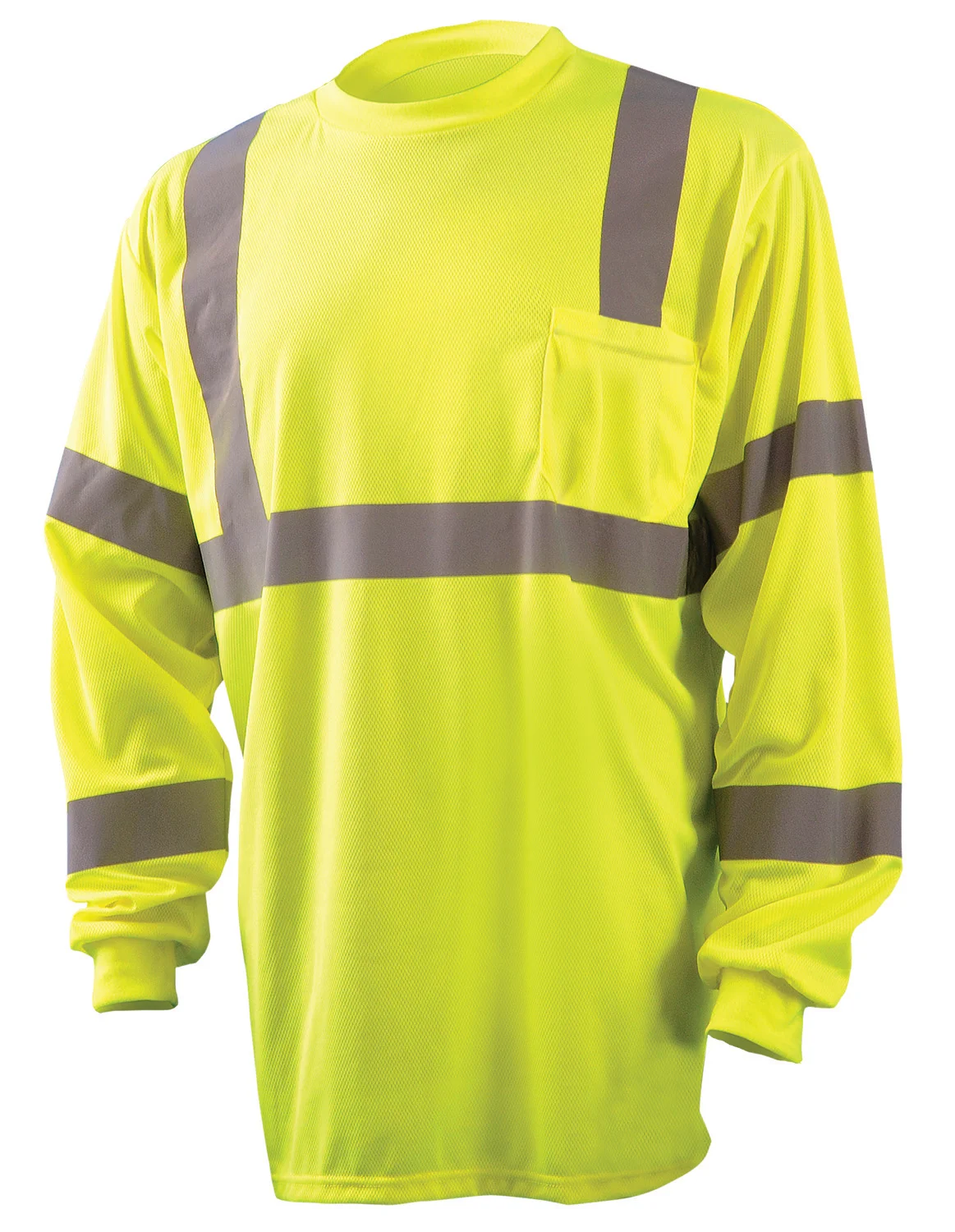 T-Shirt, Wicking Birdseye Long Sleeve W/Pocket, Class 3