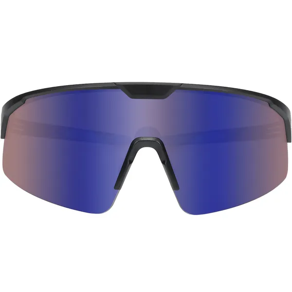 Site Boss Enhanced Coverage Half-Frame Safety Glasses, with Black Temples, Blue Mirror Plus PRO Polarized High Contrast Lens, and Anti-Scratch Coating
