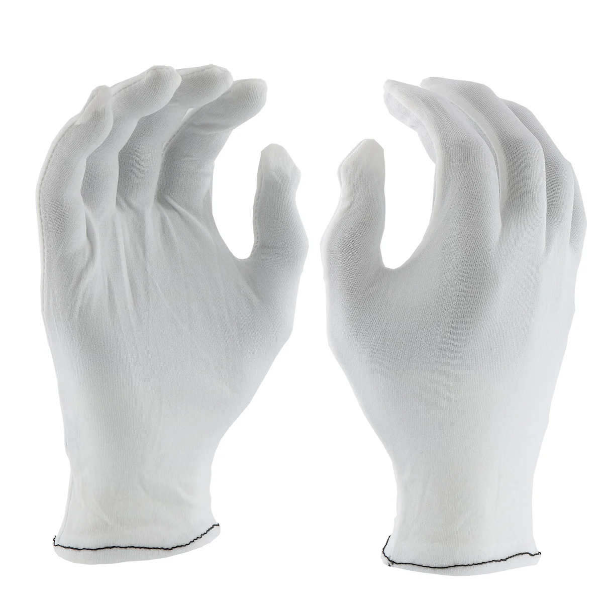 70 Denier Tricot Inspection Glove with Rolled Hem Cuff