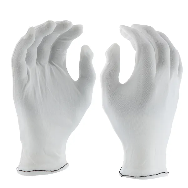 70 Denier Tricot Inspection Glove with Rolled Hem Cuff