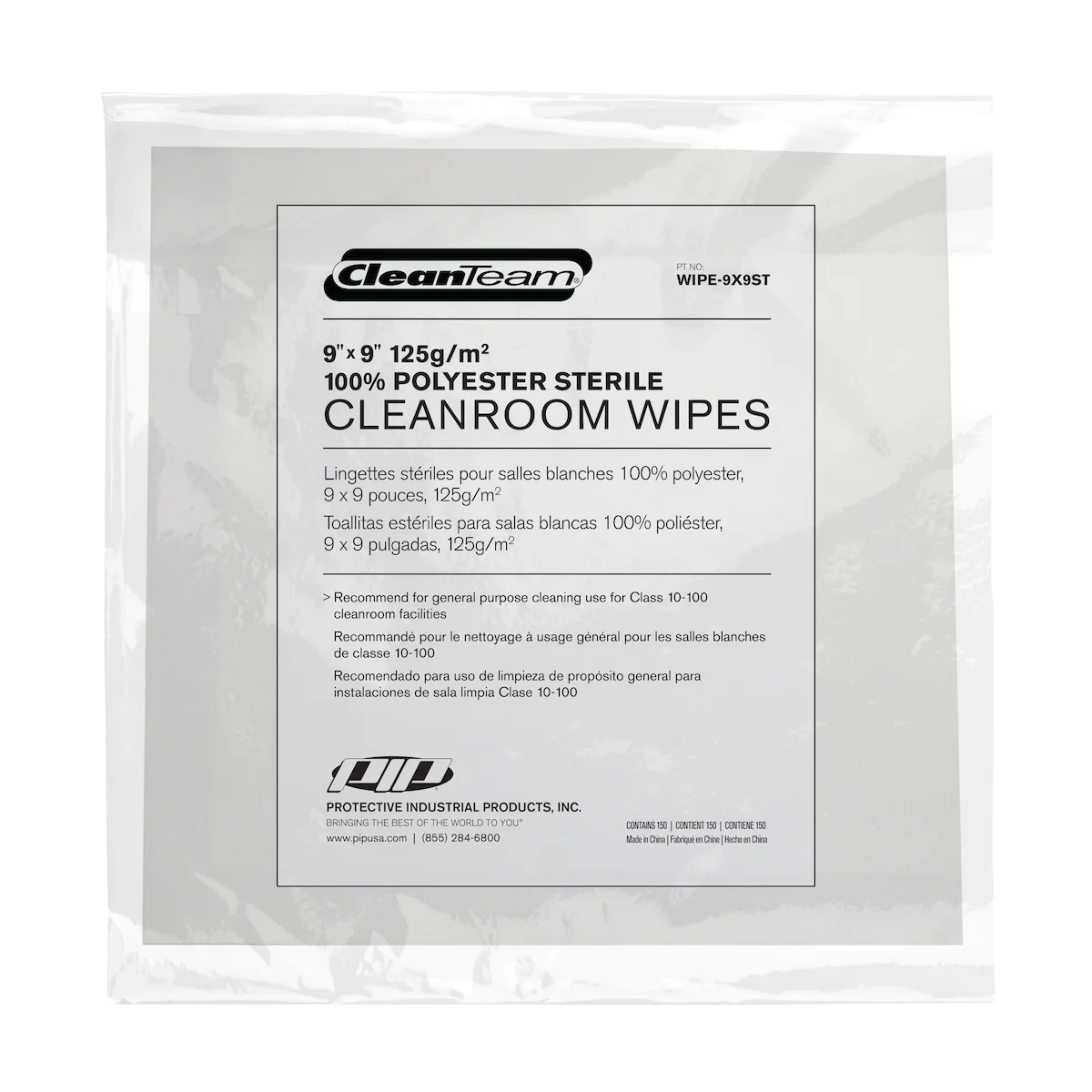CleanTeam® 9" x 9" Sterile Wipe